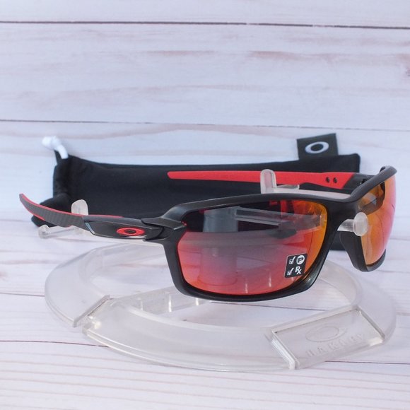 Oakley Other - NEW Oakley Polarized Carbon Shift Black Torch Red